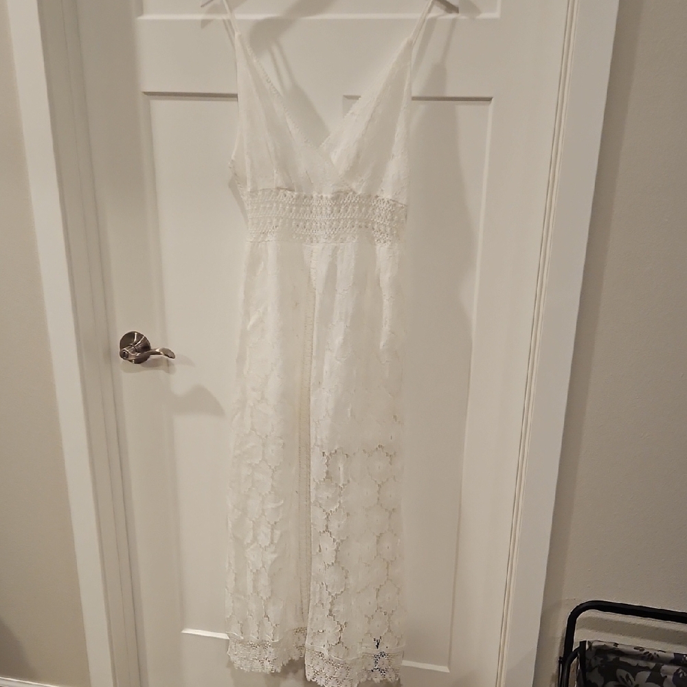 Cupshe White Lace Maxi Dress